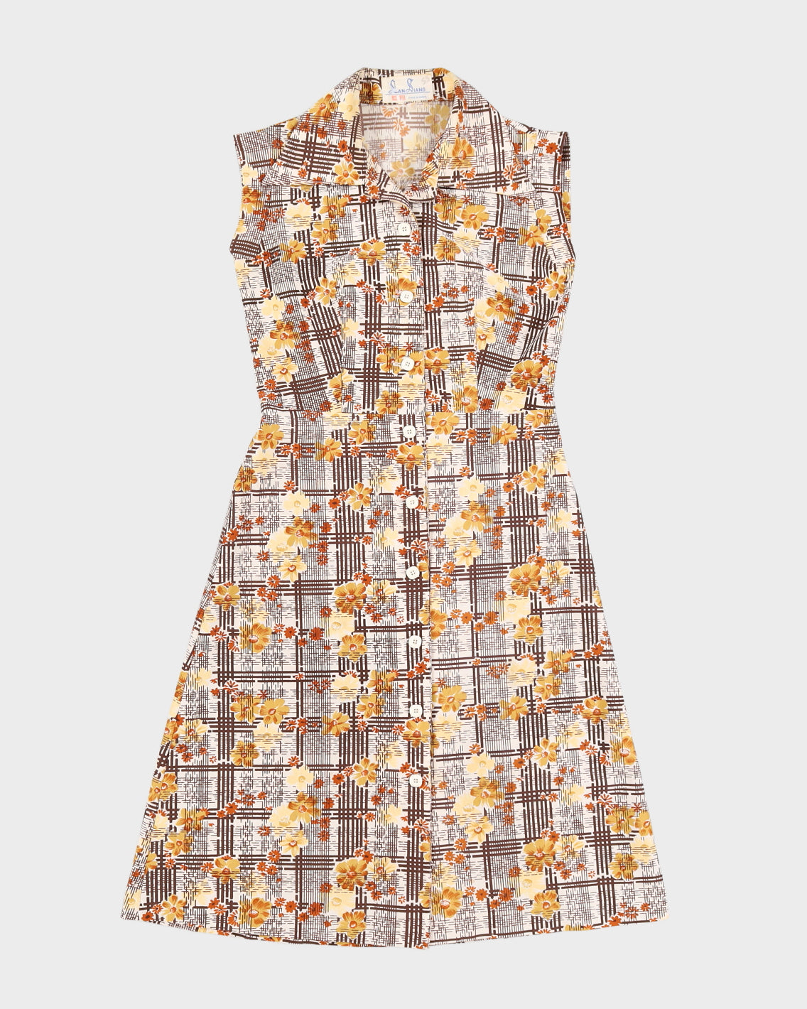 1950s Floral Pattern Dress - XS