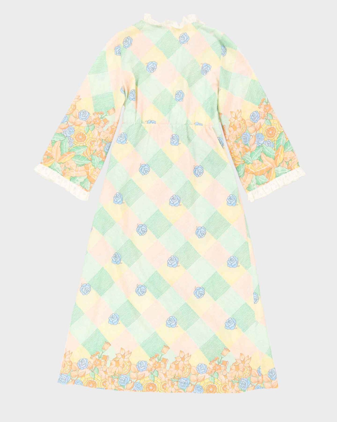 1970s Floral Wrap Dress - S