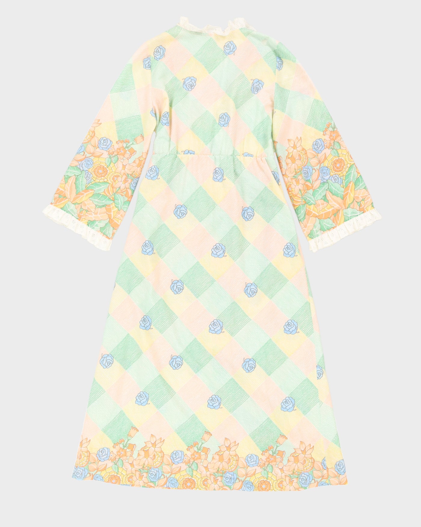 1970s Floral Wrap Dress - S