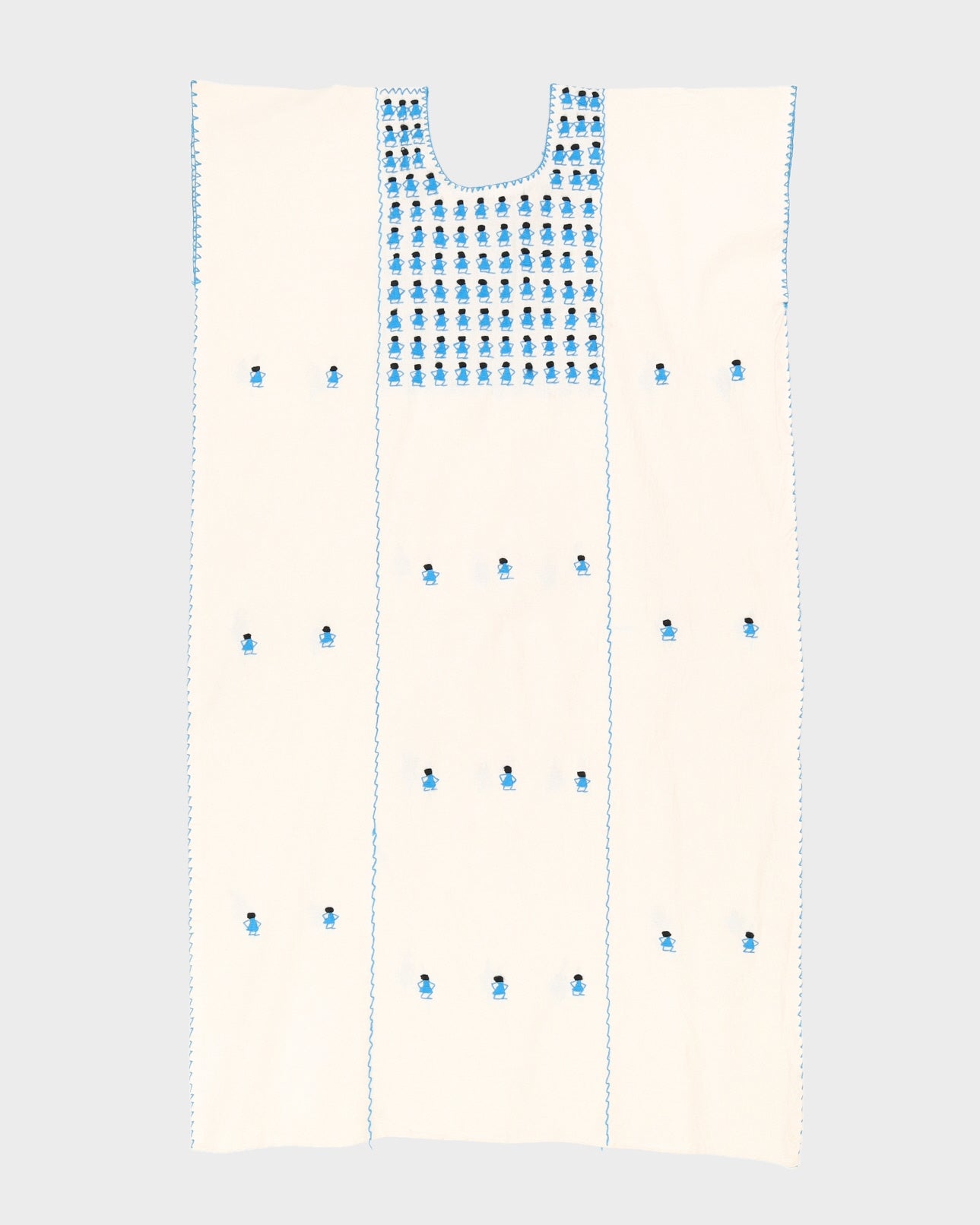 Cream Embroidered Midi Dress - L / XL