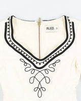 Alice By Temperley Cream Tea Dress - S
