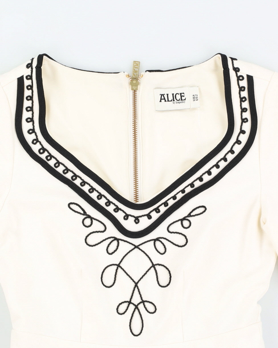 Alice By Temperley Cream Tea Dress - S