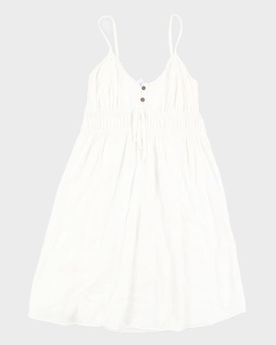 White Cotton Summer Dress - XS