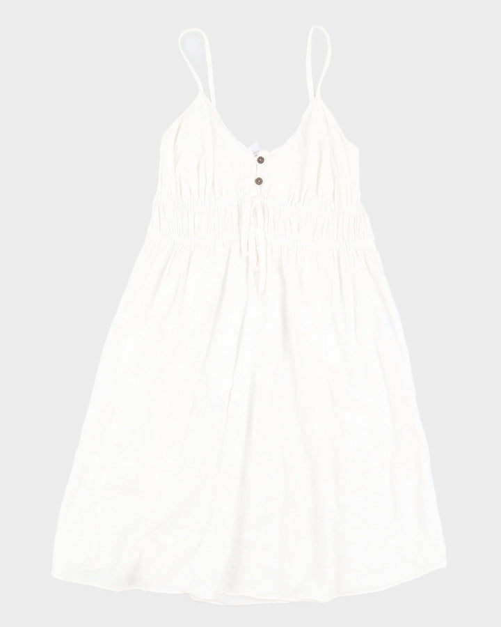 White Cotton Summer Dress - XS