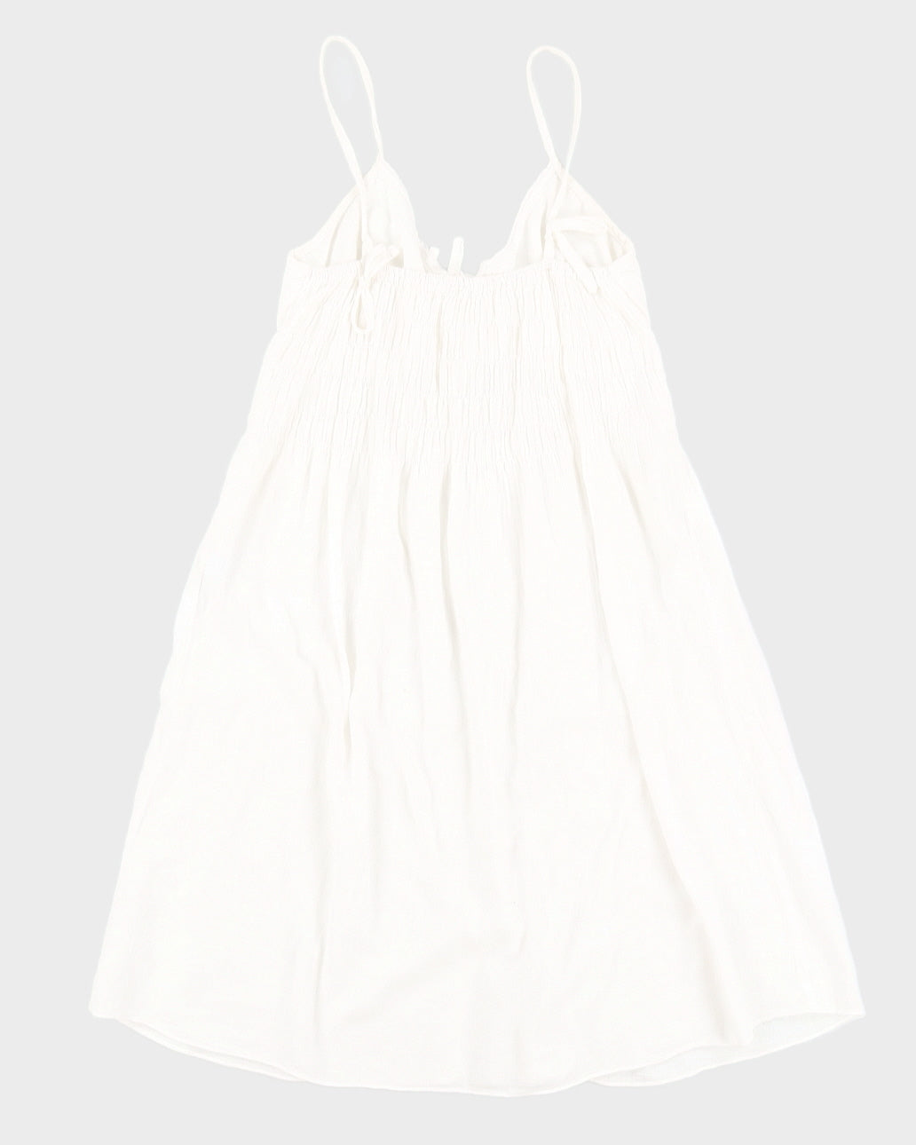 White Cotton Summer Dress - XS