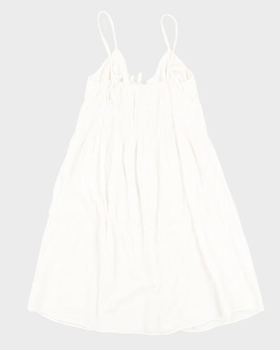 White Cotton Summer Dress - XS