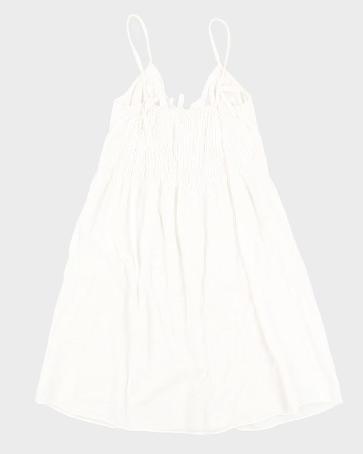 White Cotton Summer Dress - XS