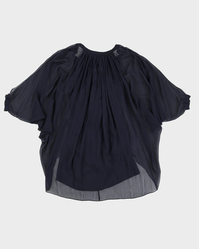 Diane Von Furstenberg Navy Silk Tunic - XS/S