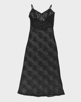 Betsey Johnson Black Lace Maxi Dress - M