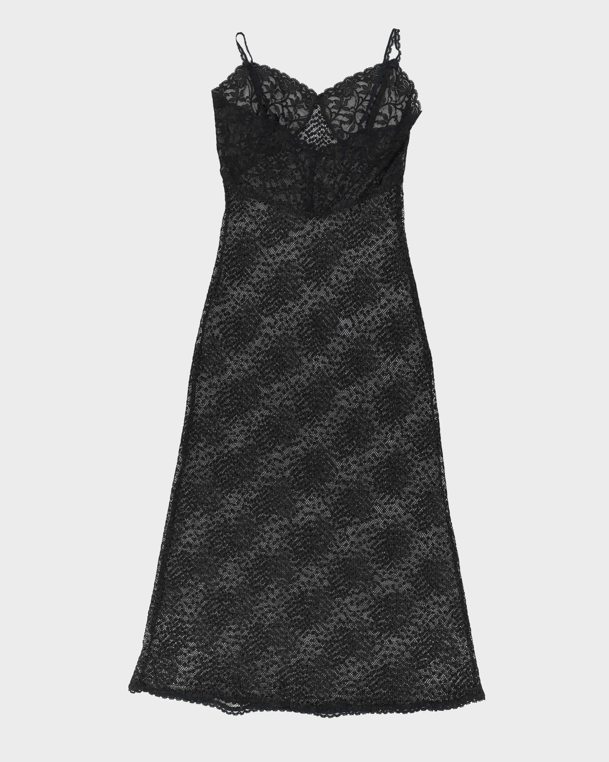 Betsey Johnson Black Lace Maxi Dress - M