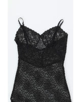Betsey Johnson Black Lace Maxi Dress - M