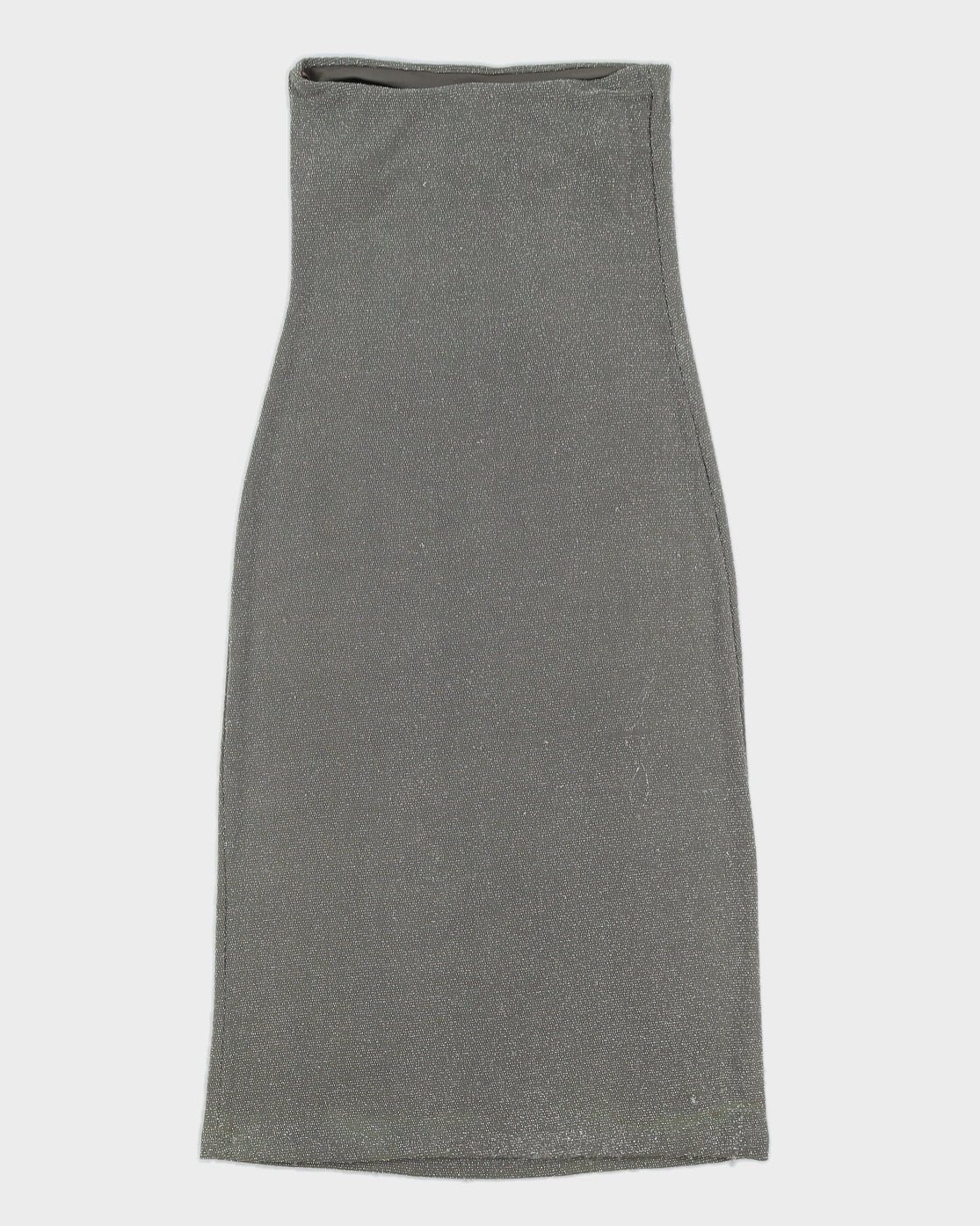 1990s Silver Ralph Lauren Evening Dress - S