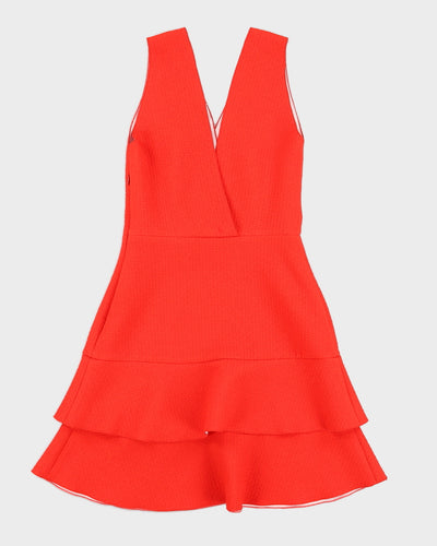Red Sandro Peplum Dress - XS