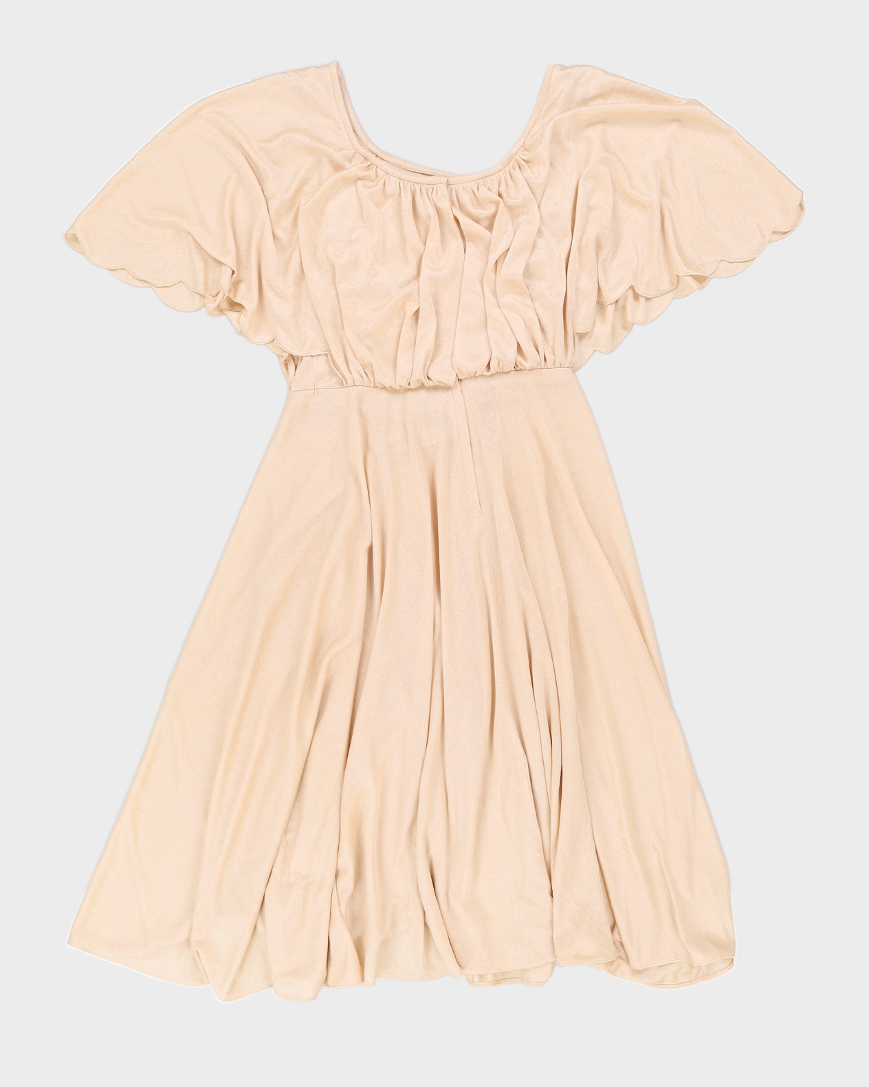 Cream Loose 80s Dress - S