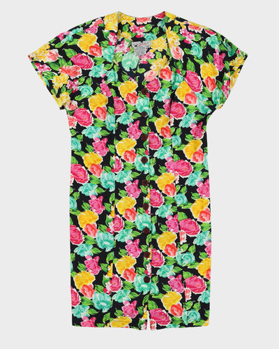80s Floral Summer Dress - S