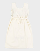 Vintage Floral Embroidered White Summer Dress - XS