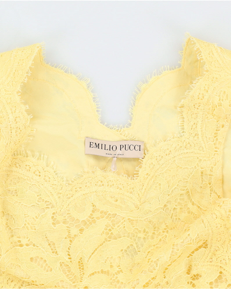Emilio Pucci Yellow Lace Dress - S