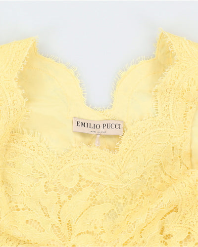 Emilio Pucci Yellow Lace Dress - S