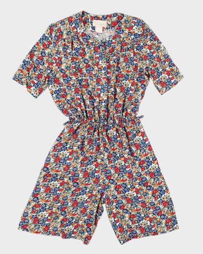 80s Floral Summer Dress - M