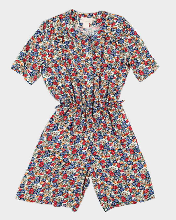 80s Floral Summer Dress - M