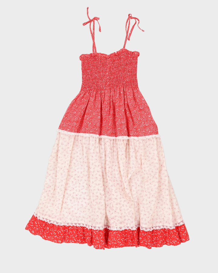 1970s Pacific Isle Patterned Dress - S