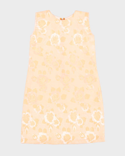 Vintage 1960s Damask Shift Dress - S