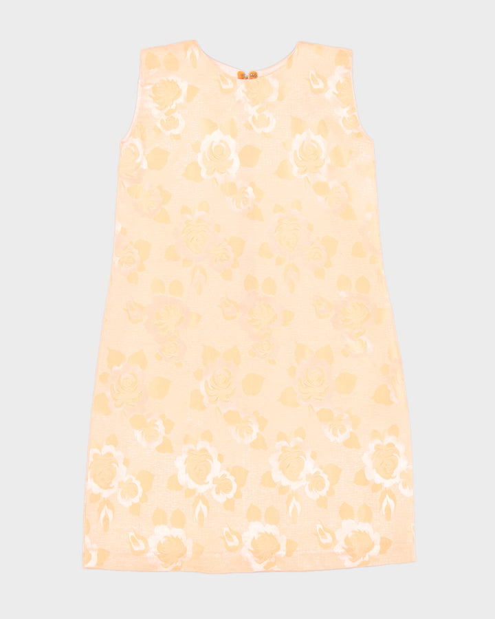 Vintage 1960s Damask Shift Dress - S