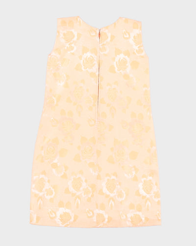 Vintage 1960s Damask Shift Dress - S