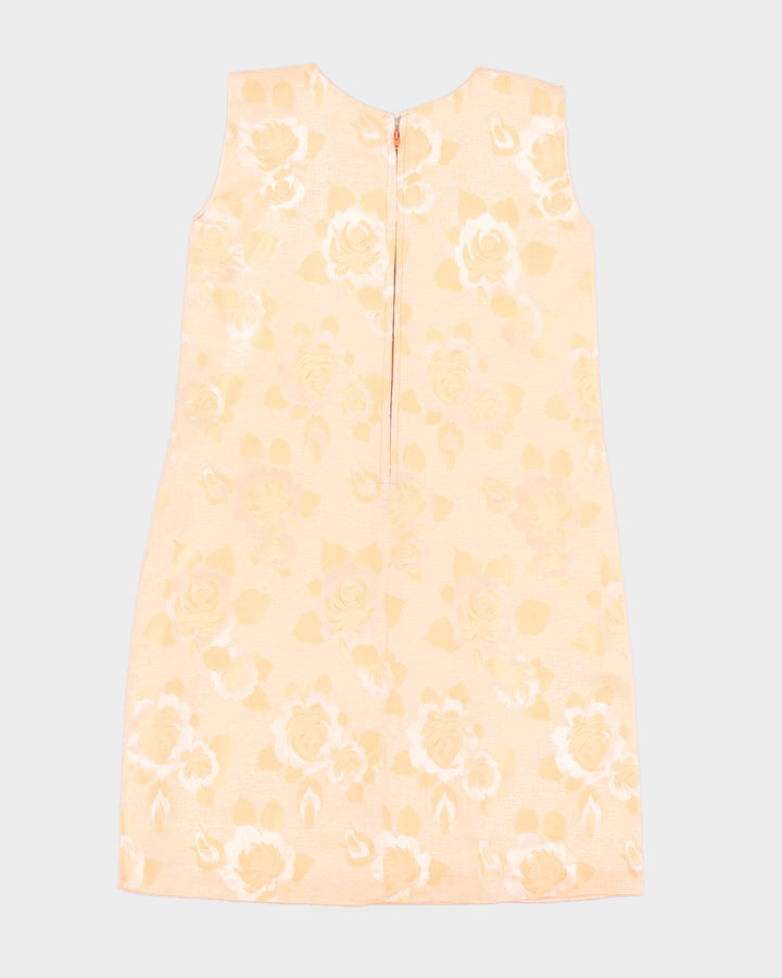 Vintage 1960s Damask Shift Dress - S