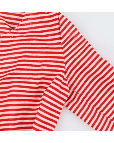 Vintage 70s Biba Red & White Stripe Dress - S