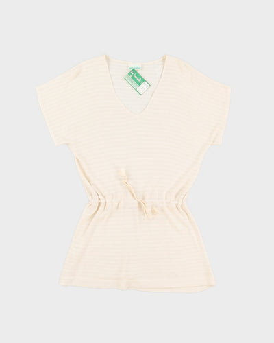 Vintage 70s Benetton Cream Pull Over Dress - L