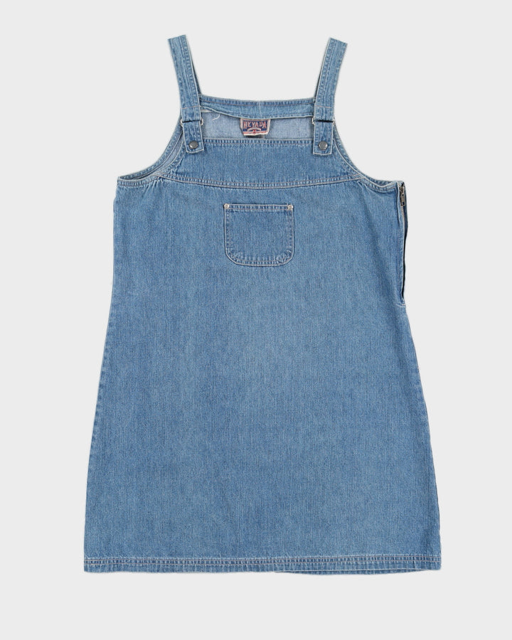 Vintage 90s Nevada Jeans Denim Pinafore Dress - L