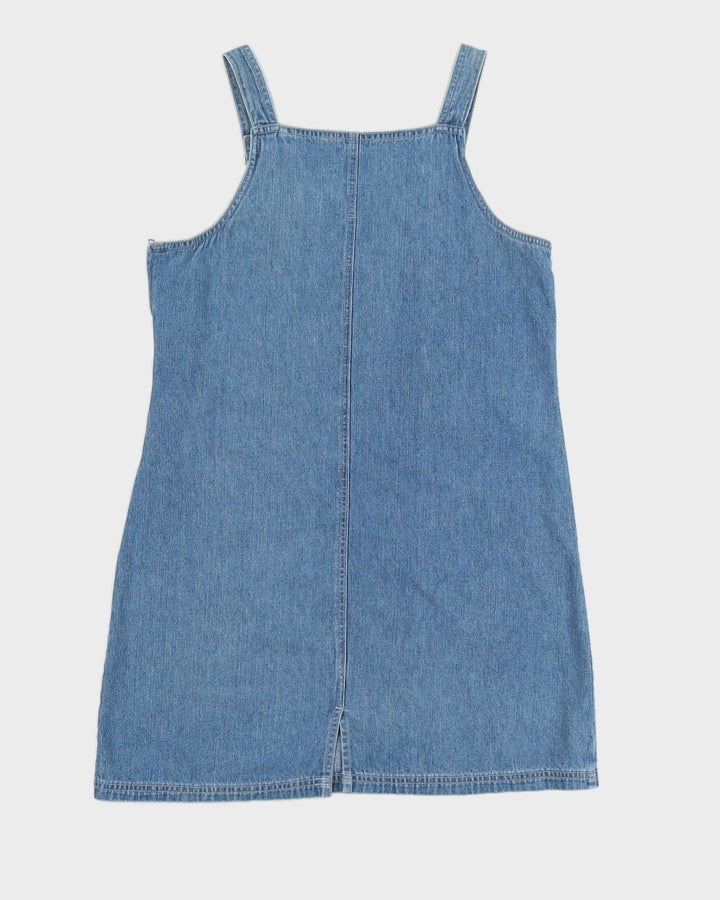 Vintage 90s Nevada Jeans Denim Pinafore Dress - L