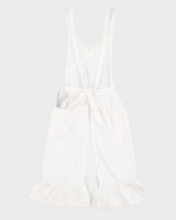 Vintage 70s Louis Feraurd White Broderie Apron Dress - XS/S