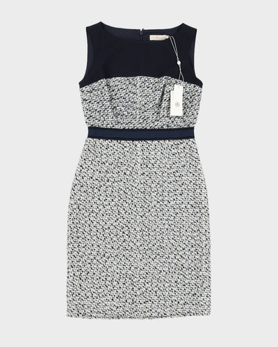 Tory Burch Navy & White Tweed Dress - M