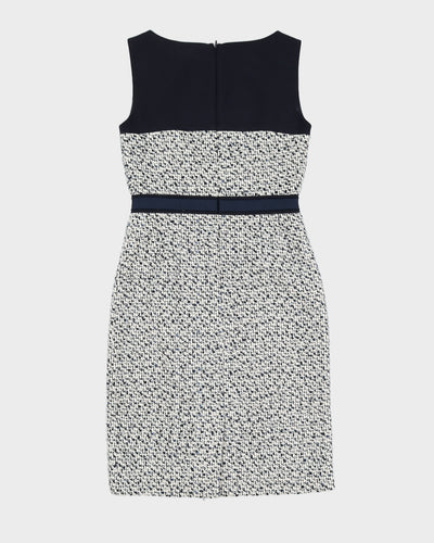 Tory Burch Navy & White Tweed Dress - M