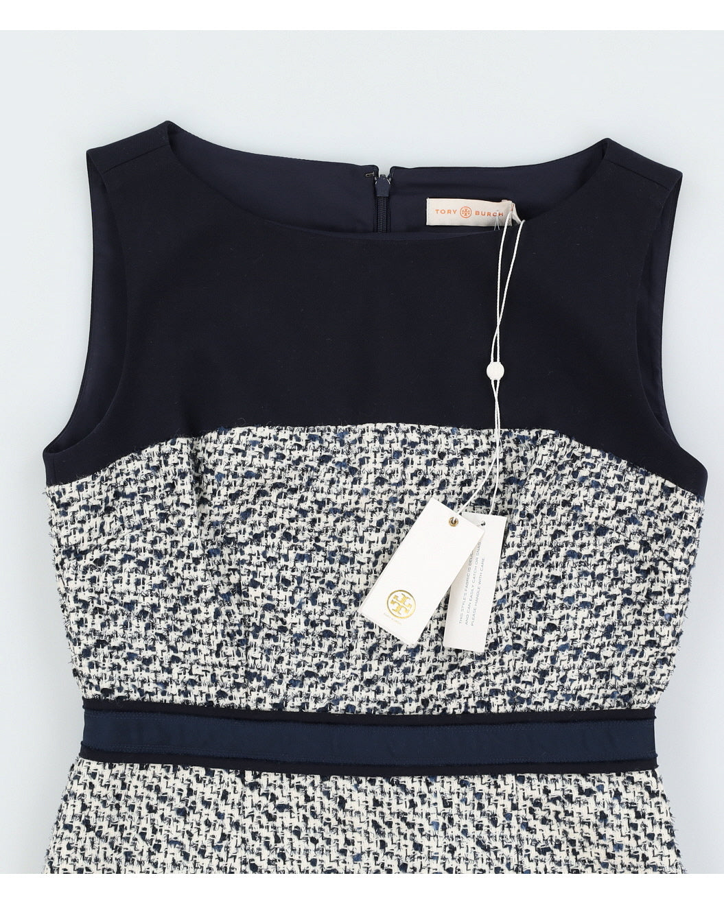 Tory Burch Navy & White Tweed Dress - M