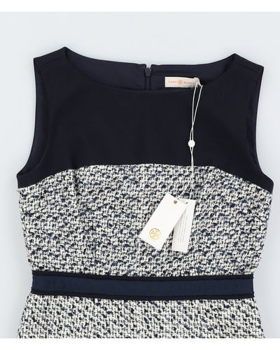 Tory Burch Navy & White Tweed Dress - M