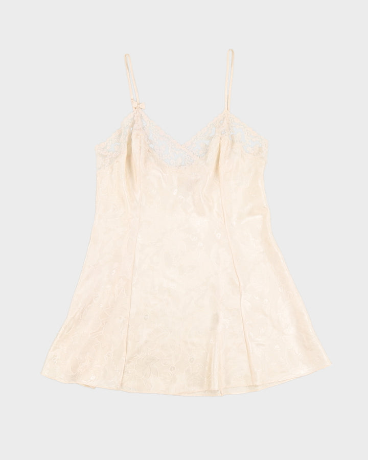 Vintage 90s Victoria's Secret Floral Sateen Slip Dress - L