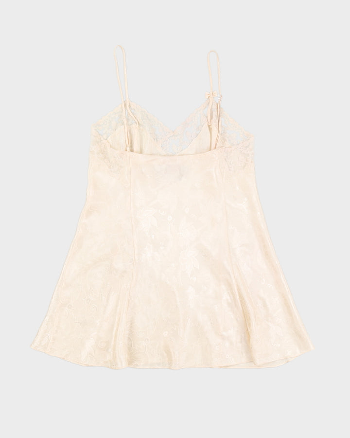 Vintage 90s Victoria's Secret Floral Sateen Slip Dress - L