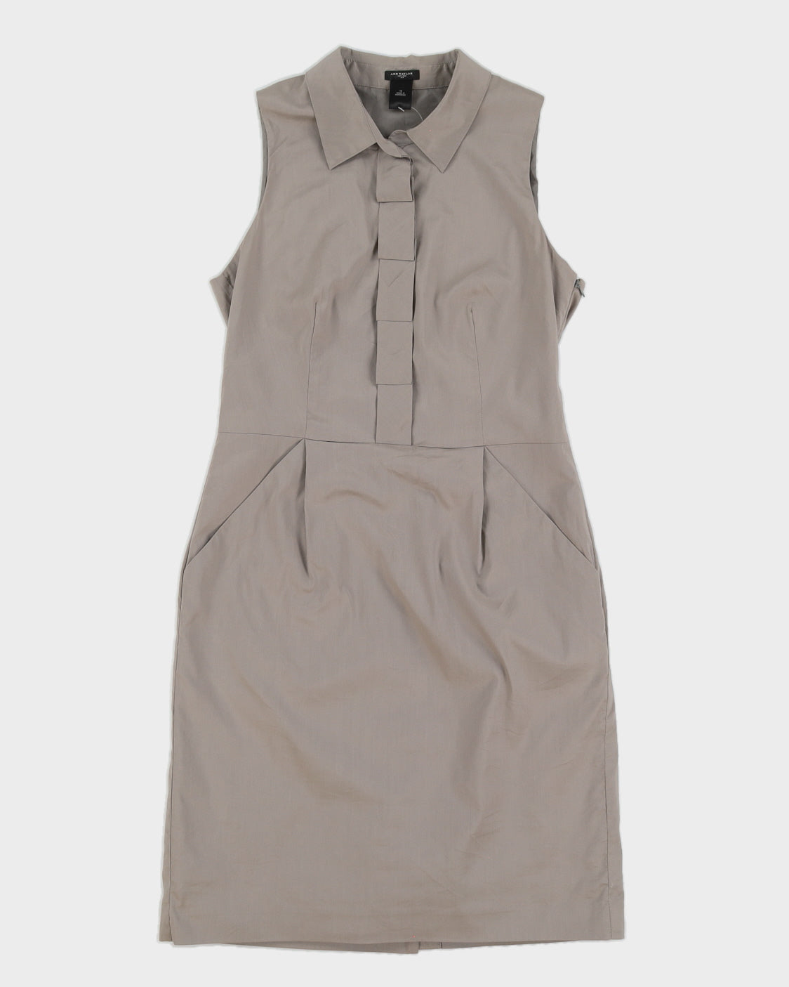 Ann Taylor Grey Midi Dress - M