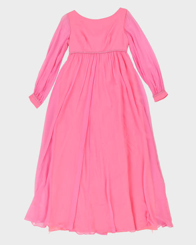 Vintage 1970s Pink Cocktail Dress - S