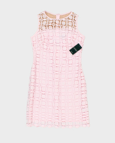 Ralph Lauren Pink Lace Cocktail Dress - S/M