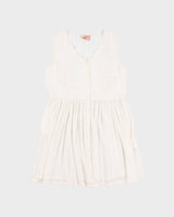 Vintage 90s Pudding Shop White Button-Up Skater Dress - M