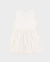 Vintage 90s Pudding Shop White Button-Up Skater Dress - M
