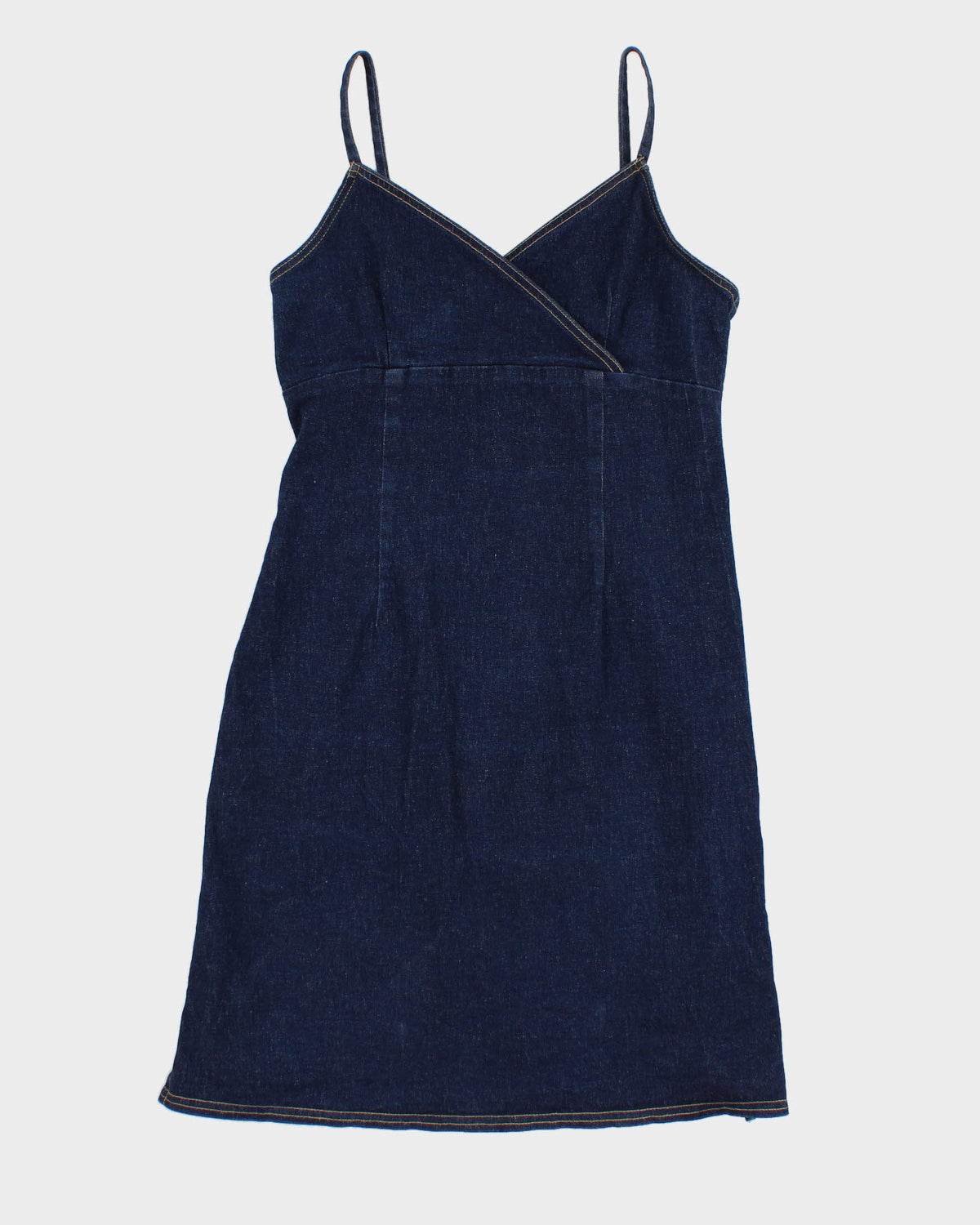 Y2K 00s Darkwash Denim Mini Dress - S