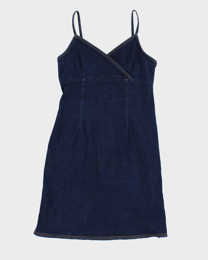 Y2K 00s Darkwash Denim Mini Dress - S