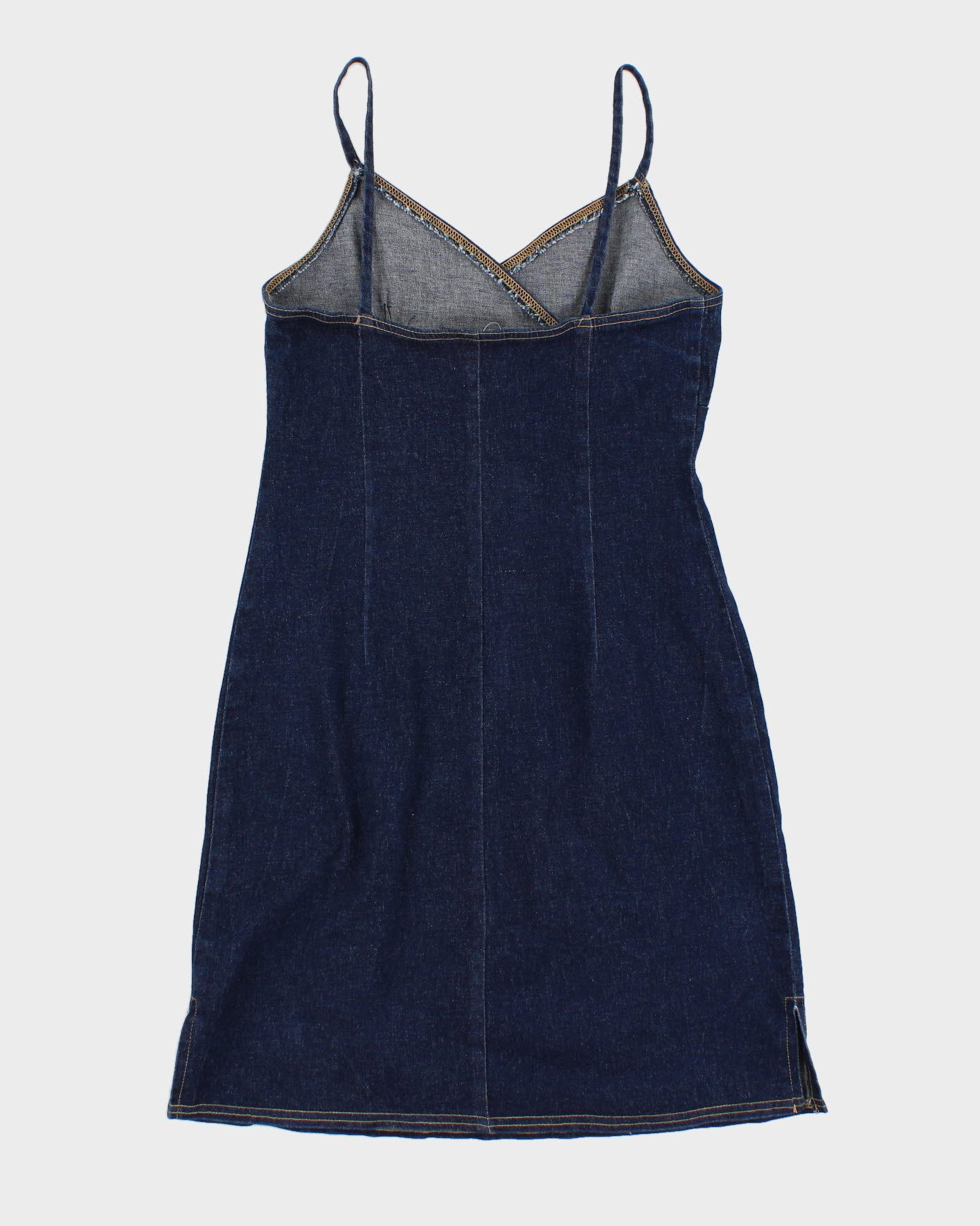 Y2K 00s Darkwash Denim Mini Dress - S