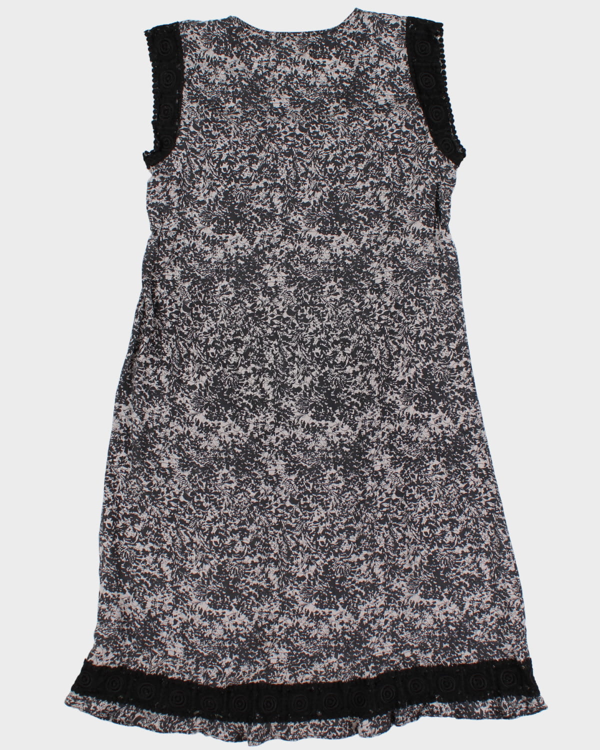 Vintage 90s Lace Detailed Silk Dress - M