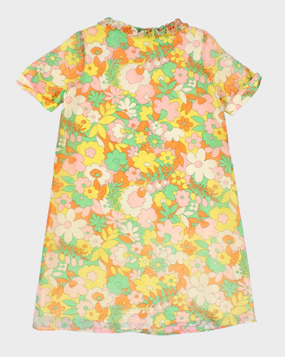 Vintage 70s Morsam Floral House Dress - L